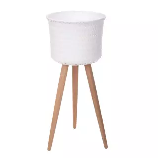 Macetero Handed by cesta 3 pies Up High blanco