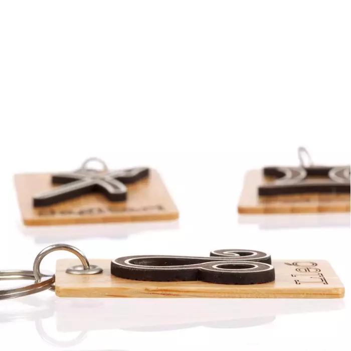 Llavero signo zodiacal Cranc de bambú