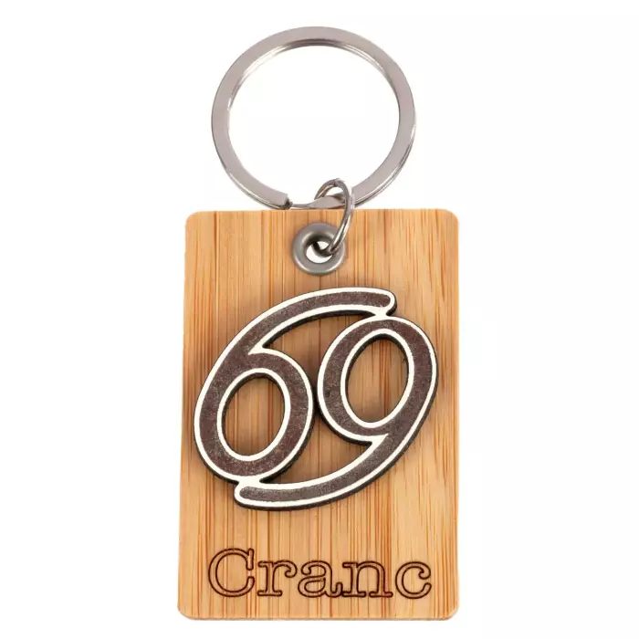 Llavero signo zodiacal Cranc de bambú