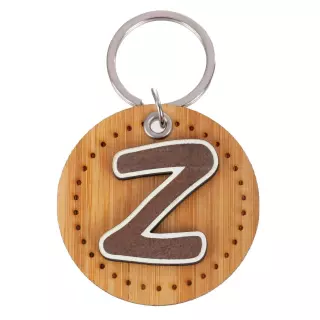 Llavero inicial 'Z' bambú