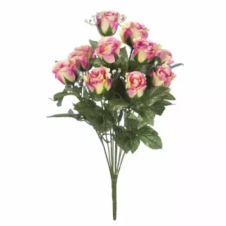 Ramo rosas artificiales rizadas malva · Ramos flores artificiales · La Llimona home