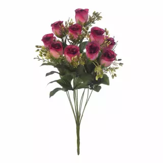 Ramo rosas artificiales fucsia 44 · Ramos flores artificiales · La Llimona home