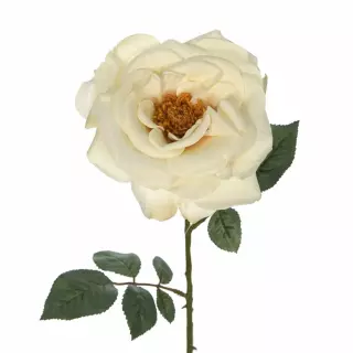 Flor rosa ferdinand artificial crema. Flores artificiales