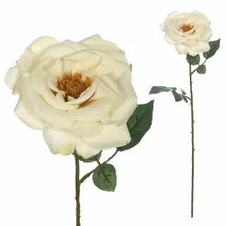 Flor rosa ferdinand artificial crema. Flores artificiales