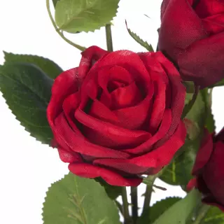 Rama rosa artificial roja 70. Flores artificiales