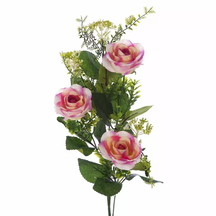 Rama rosas artificiales bicolor. Flores artificiales