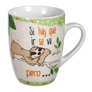 Taza Nici 'Si hay que irse se va pero ...' · Nici tazas con mensaje