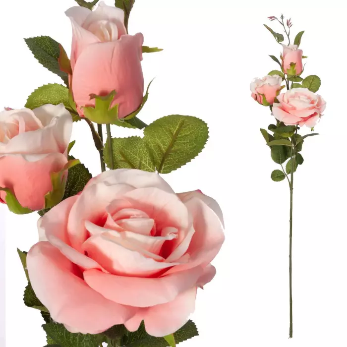 Rosa grandiflora artificial salmón · Flores artificiales · Rosas artificiales · La Llimona home