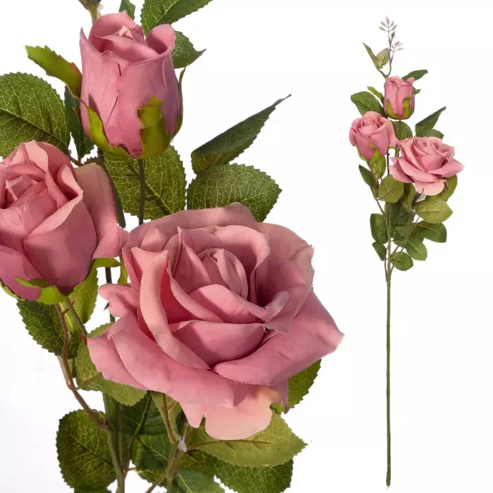 Rosa grandiflora artificial malva · Flores artificiales · Rosas artificiales · La Llimona home