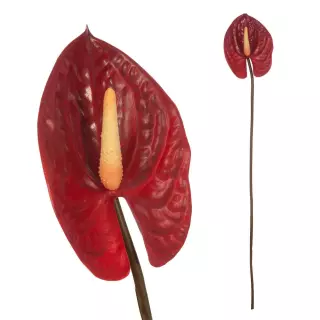 Anthurium artificial rojo 60 · Flores artificiales. Flores artificiales