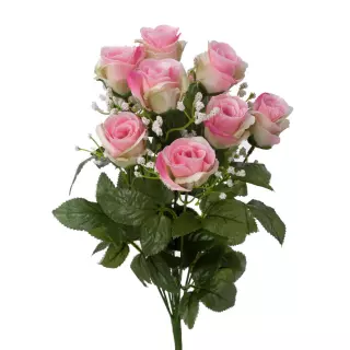 Ramo rosas y gypsophila artificiales rosada 40 · Ramos flores artificiales · La Llimona home