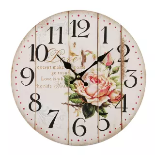 Reloj pared madera Rose love · Decoración y complementos · Hogar · La Llimona