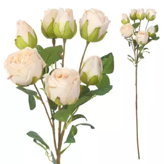 Rosas artificial crema 68. Flores artificiales