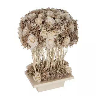 Arreglo floral árbol artificial rosas blancas artificial maceta · Arreglos florales artificiales · La Llimona home