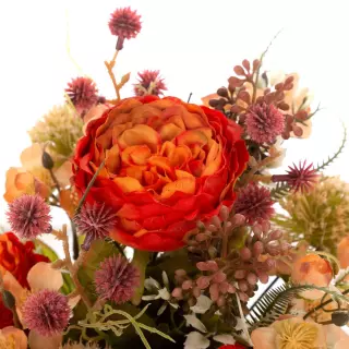 Ramo alliums y rosas tudor artificiales naranja 44 · Ramos flores artificiales · La Llimona home