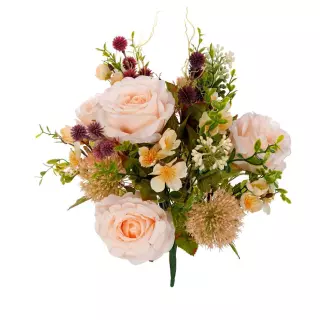 Ramo alliums y rosas artificiales salmón 44 · Ramos flores artificiales · La Llimona home