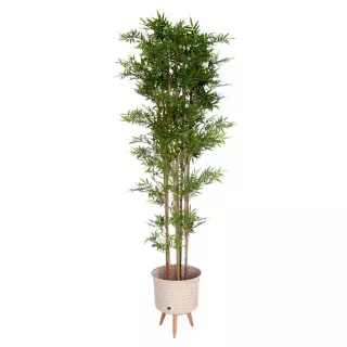 Planta bambú artificial 180 maceta hoja mini. Plantas artificiales