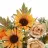 Ramo girasoles y rosas artificiales naranjas 58 · Funerario · Ramos flores artificiales cementerio · La Llimona home