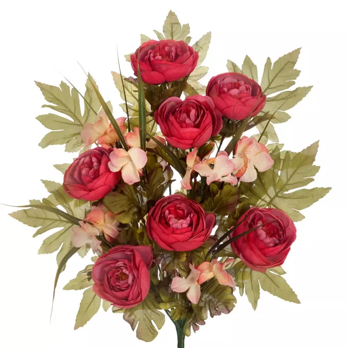 Ramo ranúnculos y hortensias artificiales cereza 50 · Funerario · Ramos flores artificiales cementerio · La Llimona home Ramo ranúnculos y hortensias artificiales cereza 50 · Funerario · Ramos flores artificiales cementerio · La Llimona home