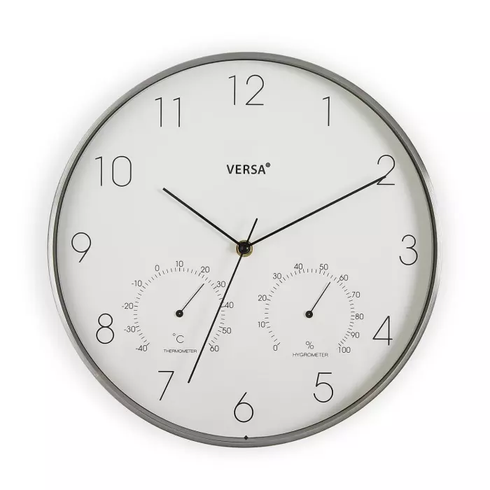 Reloj pared gris plata 31 · Decoración y complementos · Hogar · La Llimona