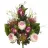 Ramo rosas cabbage y proteas artificiales cereza 53 · Funerario · Ramos flores artificiales
