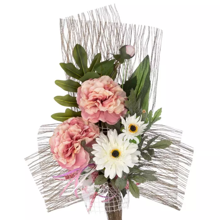 Ramo artificial peonías rosadas y gerberas blancas 55 · Funerario · Jardinera y centros artificiales · La Llimona home Ramo artificial peonías rosadas y gerberas blancas 55 · Funerario · Jardinera y centros artificiales · La Llimona home