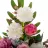 Jardinera cementerio flores artificiales rosas y peonías rosadas 37. Funerario. Jardineras, ramos
