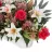 Jardinera cementerio flores artificiales liliums y rosas rojas 27. Funerario. Jardineras, ramos