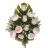Ramo ranúnculos y rosas artificiales salmón 48. Funerario. Ramos,flores artificiales cementerio
