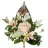 Ramo rosas y cymbidiums artificiales blanco 32 · Flor artificial · Funerario · Ramos flores artificiales cementerio