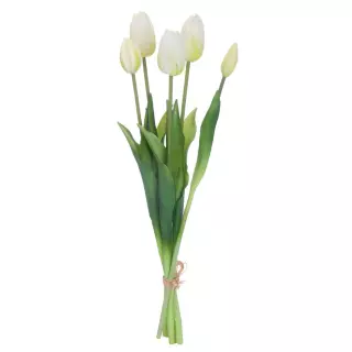 Ramo atado tulipanes artificiales crema 45 · Ramos flores artificiales · La Llimona home