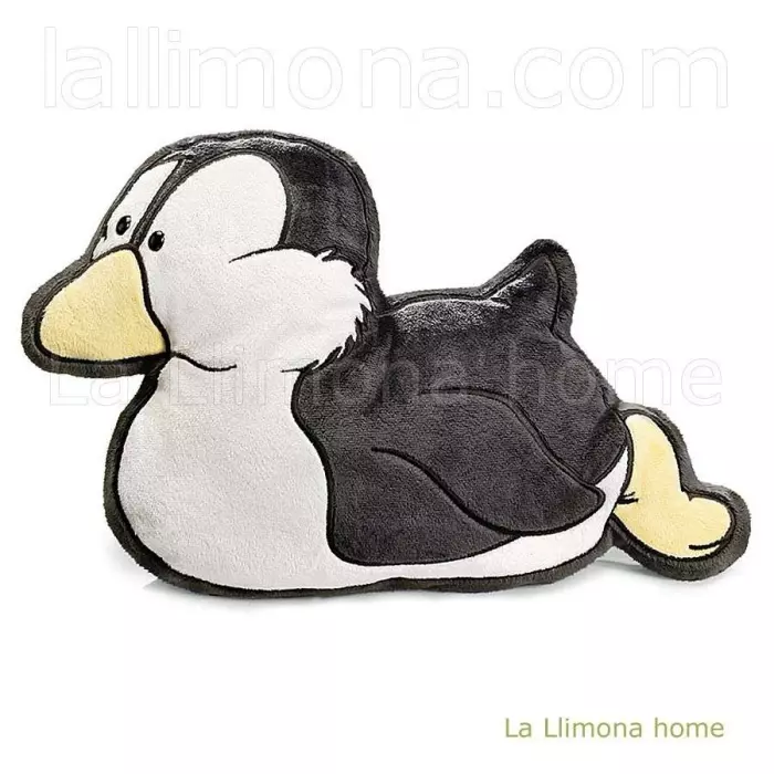 Nici pingüino gris oscuro cojín figura 42 · Nici peluches · La Llimona home